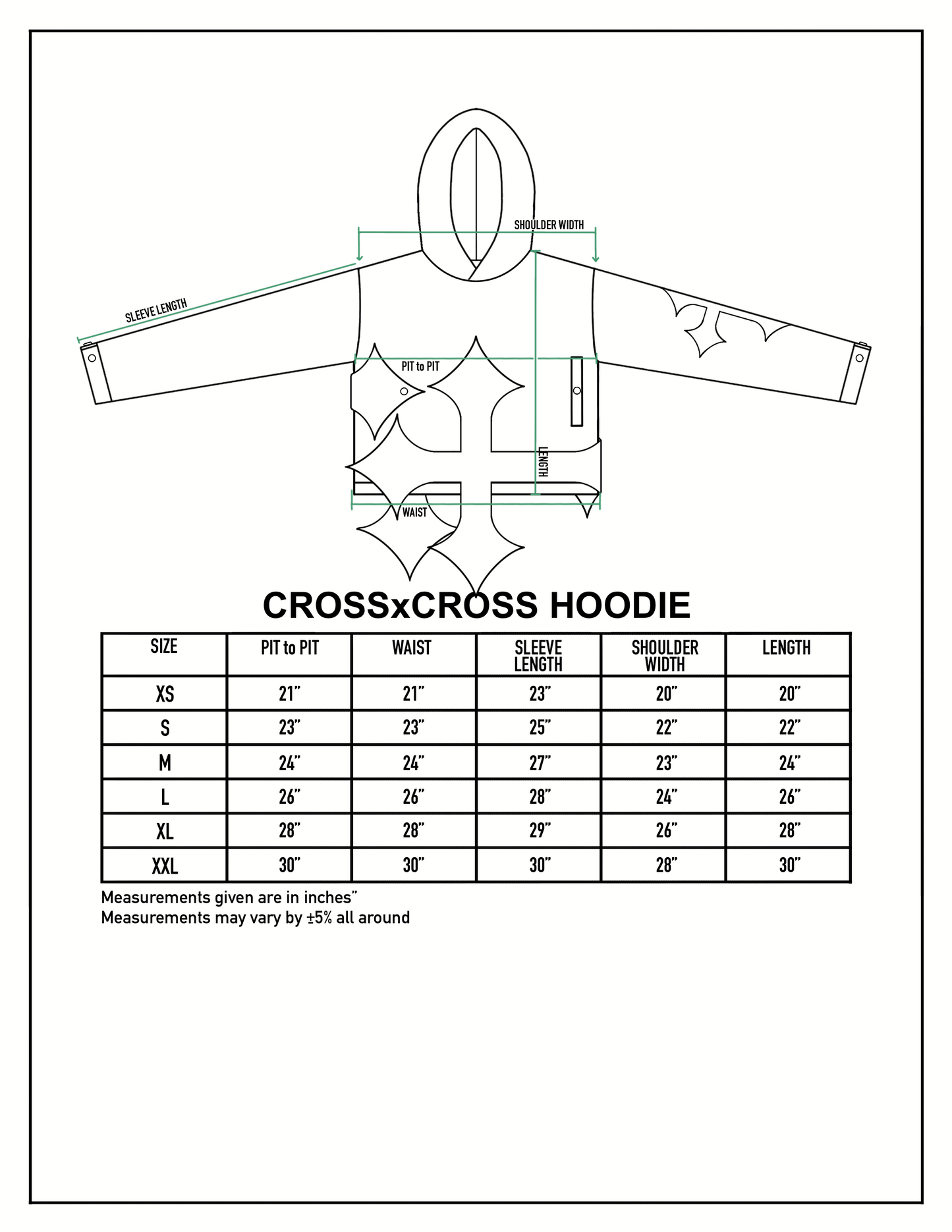 CROSSxCROSS hoodie - BLK